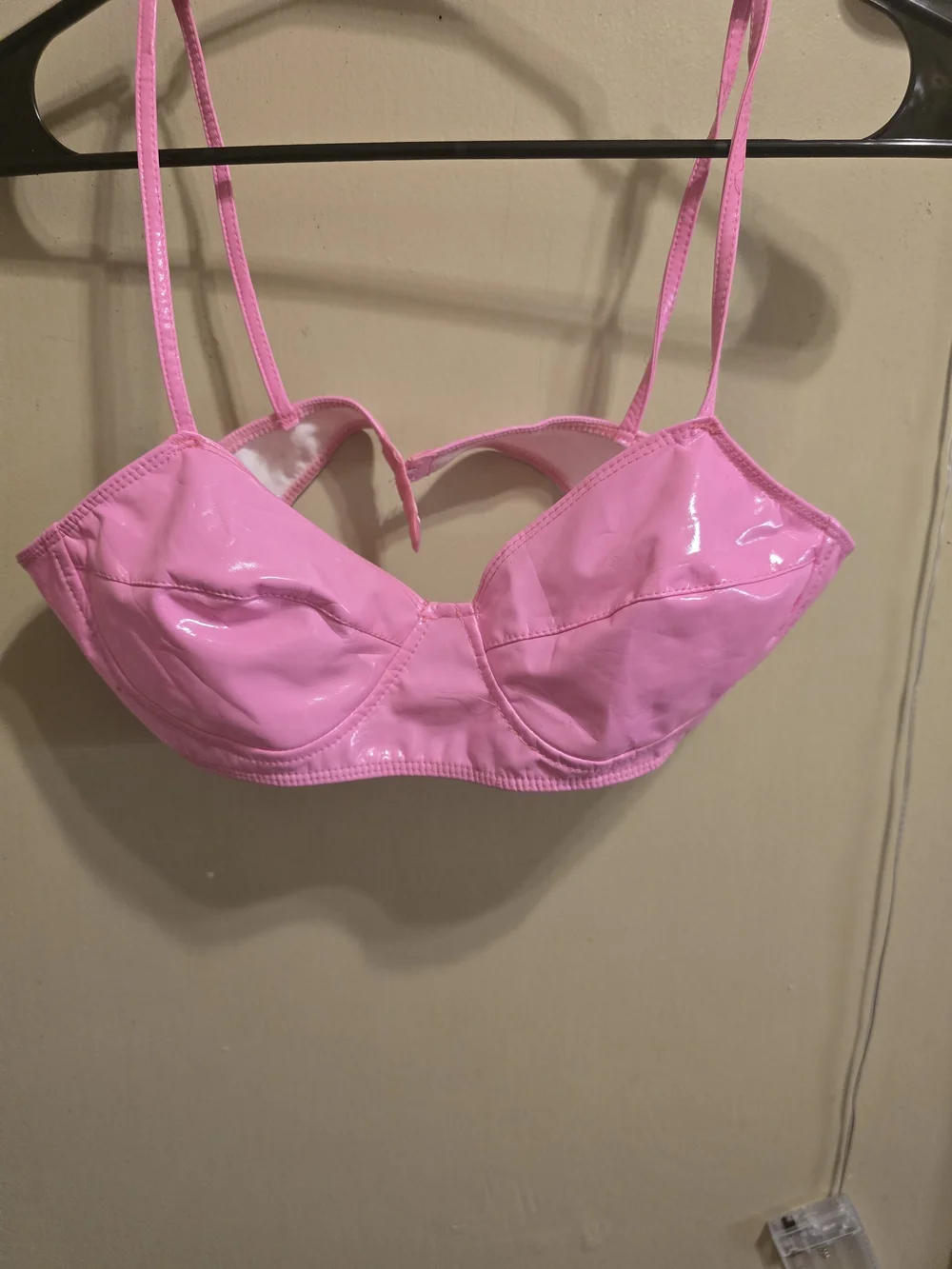 Pink Vinyl Bralette
